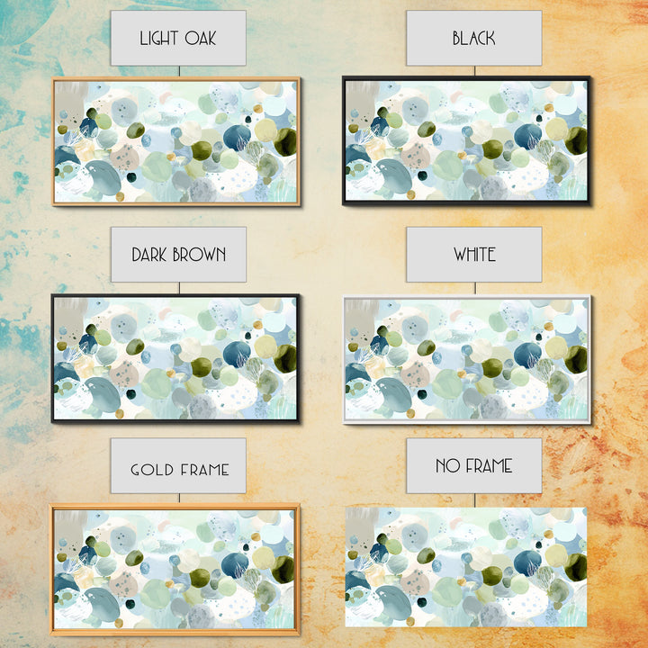 Pastel Rainbow Shapes for Pediatric Spaces Framed Canvas Print, Waiting Room Art, Fine Art Print, Waiting Room Decor, WRA-2x1-14