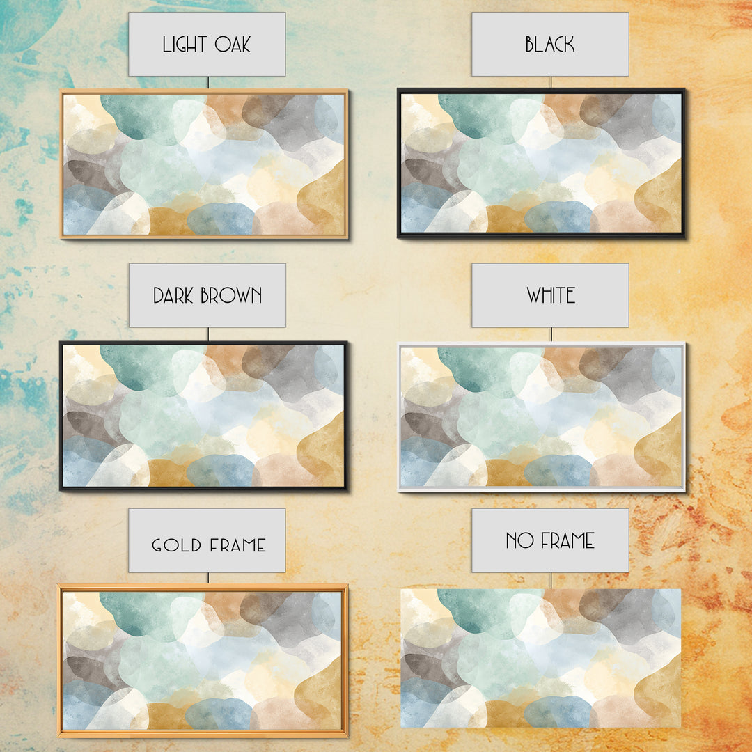 Pastel Rainbow Shapes for Pediatric Spaces Canvas Print, Waiting Room Art, Room Decor, Waiting Room Decor, Abstract Art, Calm, WRA-2x1-62