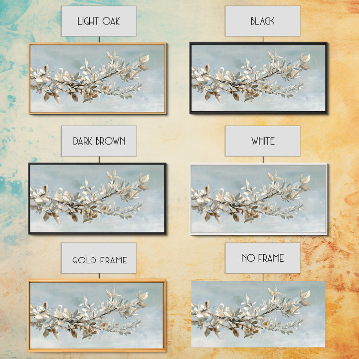 Neutral Botanical Branch Canvas Print, Waiting Room Art, Dog Wall Art, Waiting Room Decor, Fine Art, Calm, Boho Decor, WRA-2x1-71