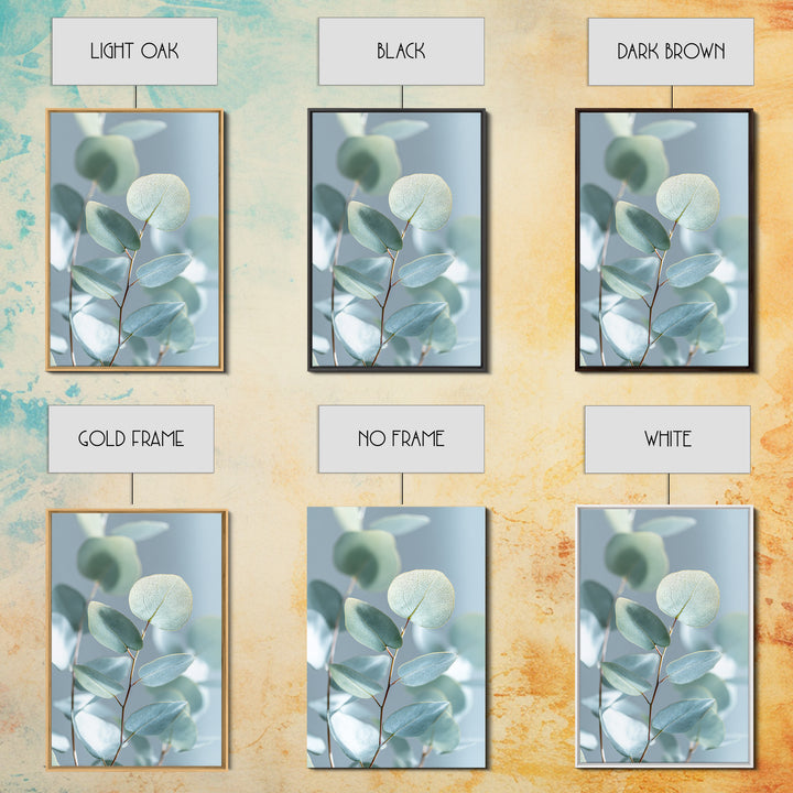 Clean Eucalyptus Leaf Study Framed Canvas Print, Waiting Room Art, Wall Art, Waiting Room Decor, Oil Painting, Calm, WRA-2x3-1