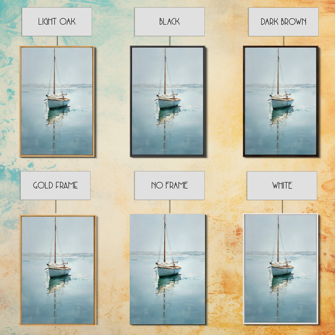 Quiet Sailboat on Calm Water Canvas Print, Waiting Room Art, Fine Art Print, Waiting Room Decor, Watercolor Art, Calm, WRA-2x3-27