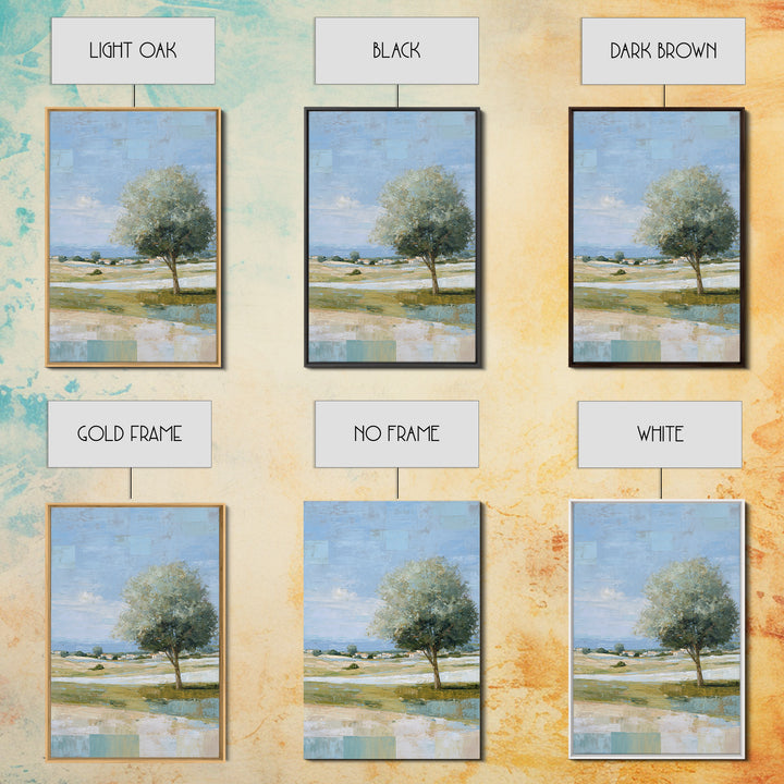 Open Field with Distant Tree Canvas Print, Waiting Room Art, Statement Artwork, Waiting Room Decor, Fine Art, Calm, Wall Decor, WRA-2x3-31
