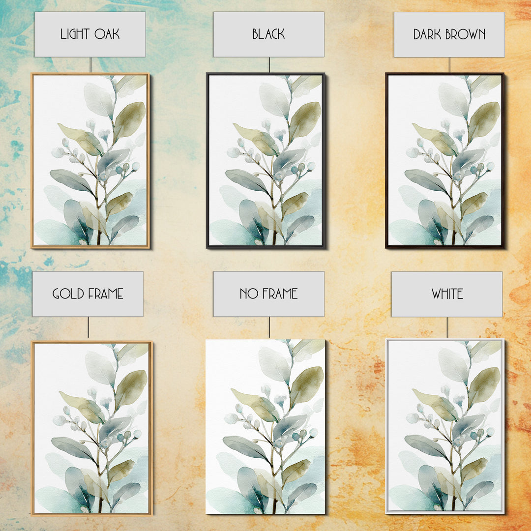 Neutral Botanical Branch Canvas Print, Waiting Room Art, Waiting Room Decor, Watercolor Art, Calm, Office Wall Art, WRA-2x3-35