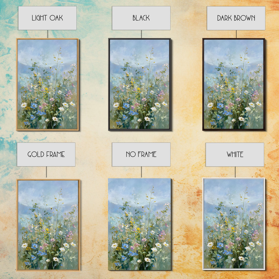 Sunlit Meadow with Wildflowers Canvas Print, Waiting Room Art, Fine Art Print, Waiting Room Decor, Watercolor Art, Calm, WRA-2x3-40
