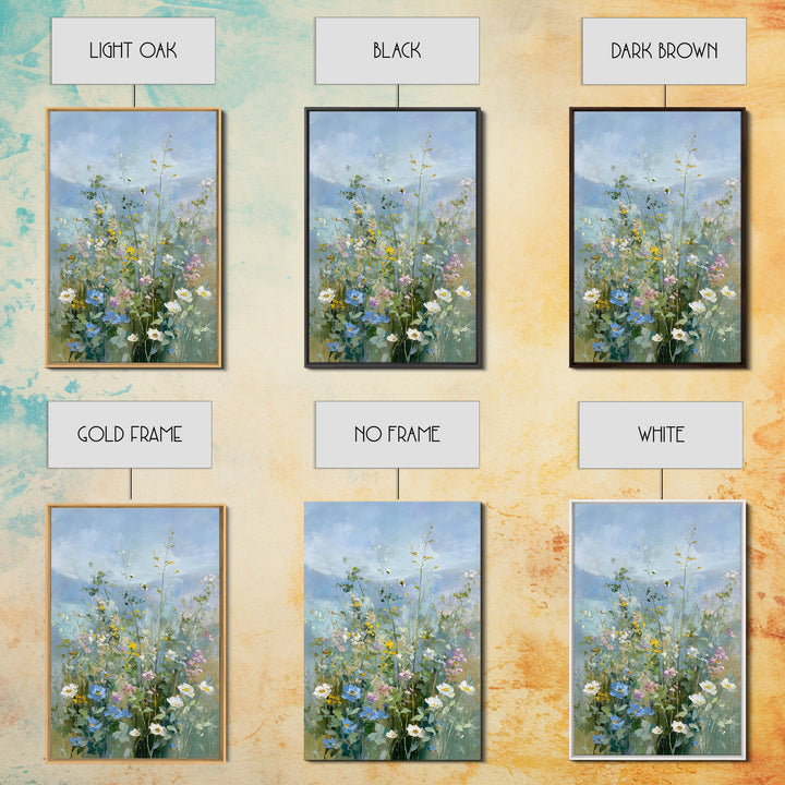Sunlit Meadow with Wildflowers Canvas Print, Waiting Room Art, Fine Art Print, Waiting Room Decor, Watercolor Art, Calm, WRA-2x3-40