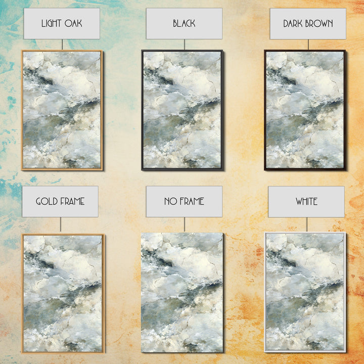 Light Marble Texture Abstract Framed Canvas Print, Waiting Room Art, Neutral Decor, Waiting Room Decor, Fine Art, Calm, WRA-2x3-56