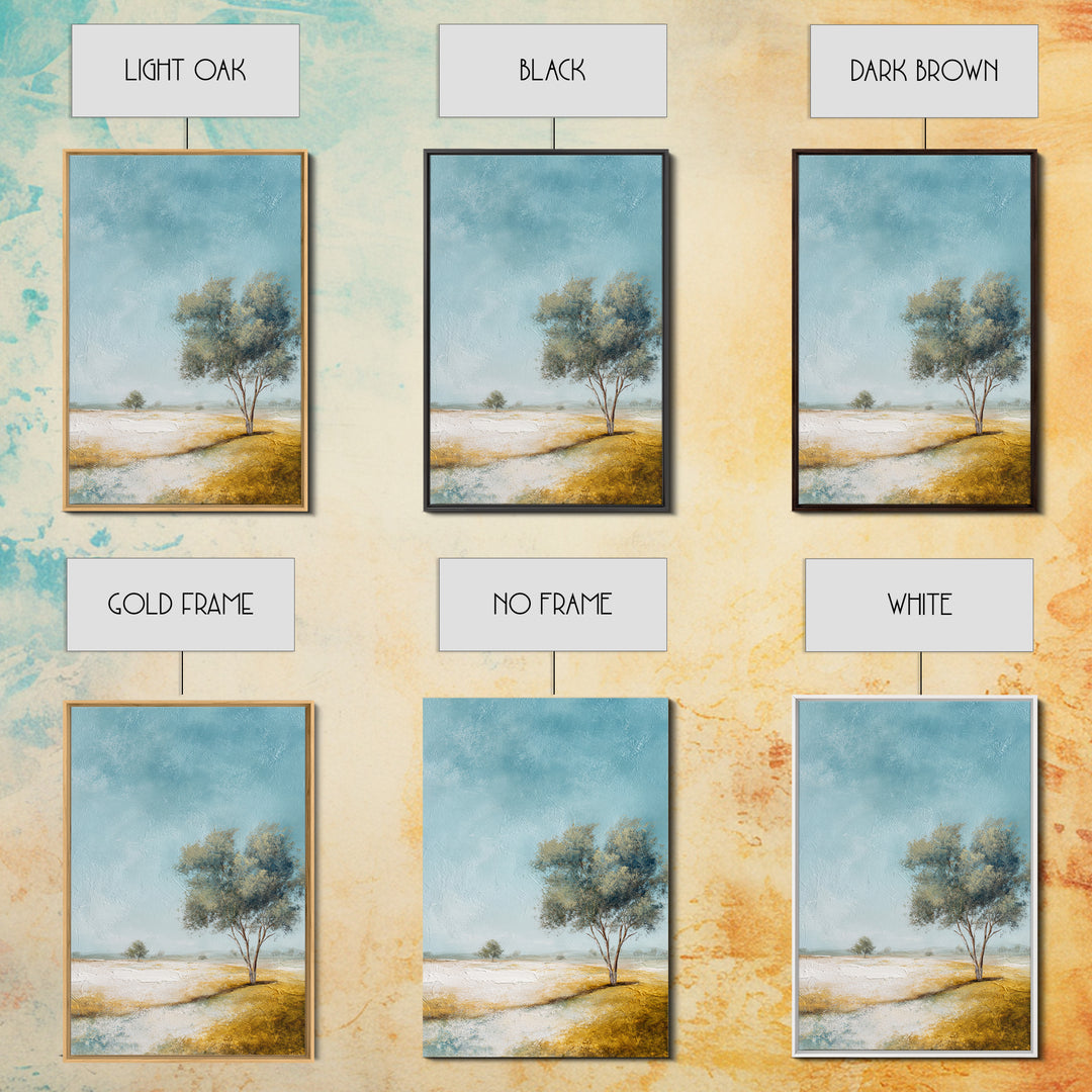 Open Field with Distant Tree Canvas Print, Waiting Room Art, Dog Wall Art, Waiting Room Decor, Fine Art, Calm, Boho Decor, WRA-2x3-7