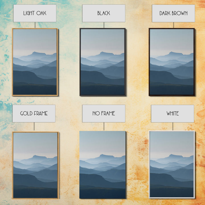 Simple Mountain Layers Canvas Print, Waiting Room Art, Art, Waiting Room Decor, Oil Painting, Calm, Bauhaus Print, WRA-2x3-70