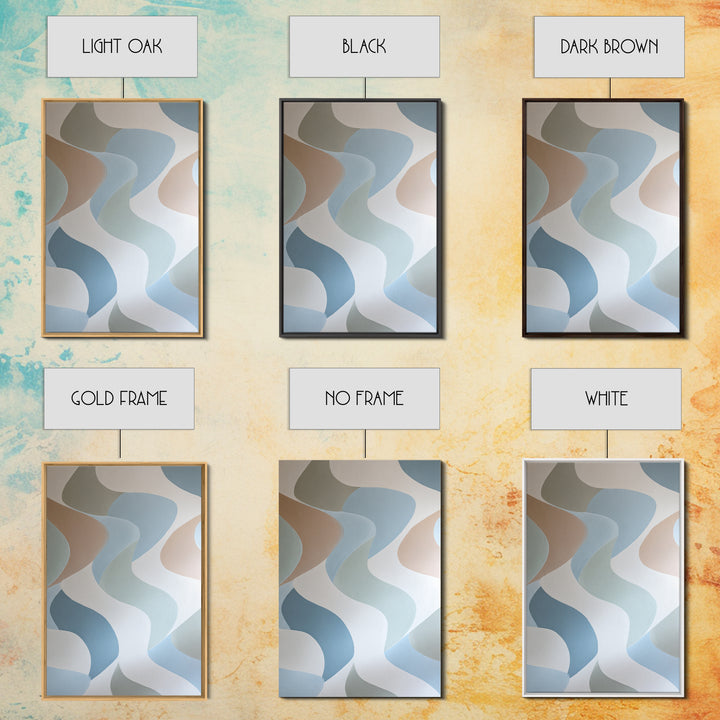 Pastel Rainbow Shapes for Pediatric Spaces Framed Canvas Print, Waiting Room Art, Waiting Room Decor, Abstract Art, Calm, WRA-2x3-74