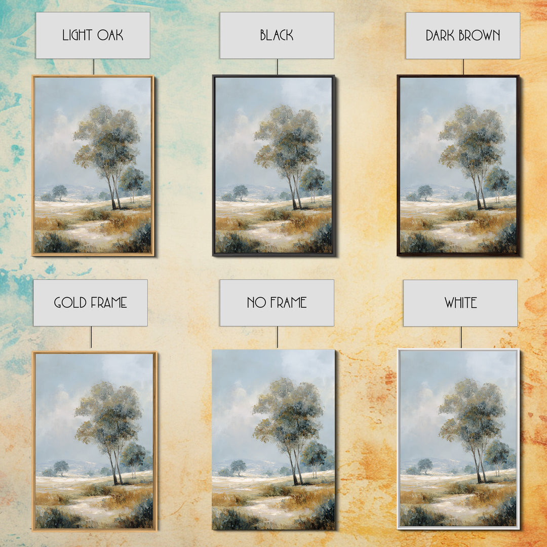 Open Field with Distant Tree Canvas Print, Waiting Room Art, Art, Waiting Room Decor, Calm, Bauhaus Print, Minimalist Wall Art, WRA-2x3-79