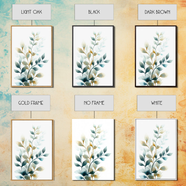 Neutral Botanical Branch Framed Canvas Print, Waiting Room Art, Bauhaus Print, Waiting Room Decor, Calm, Dental Office Decor, WRA-2x3-83
