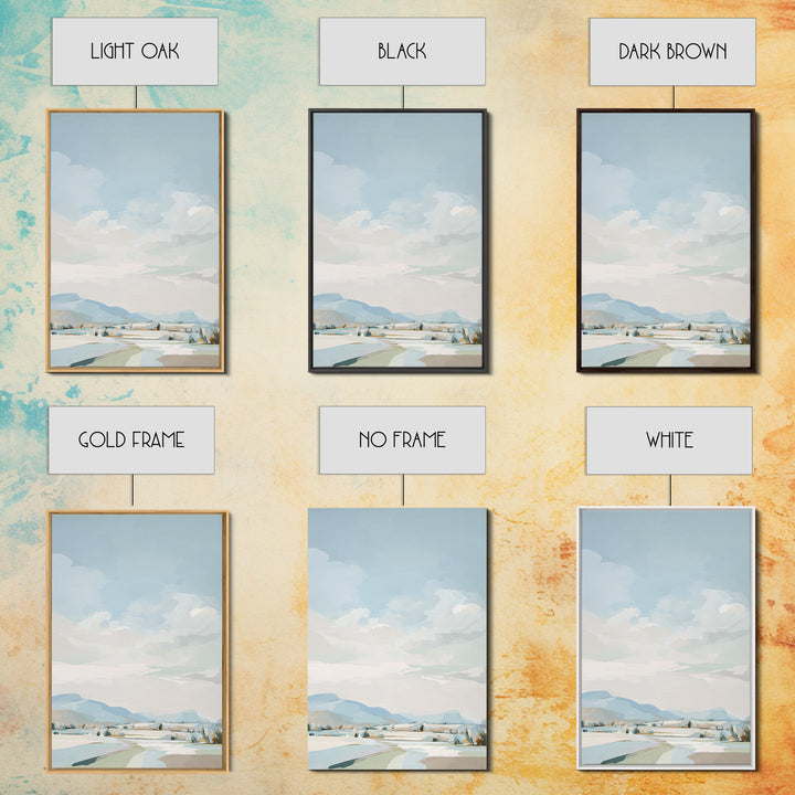 Calming Landscape with Open Sky and Gentle Canvas Print, Waiting Room Art, Art, Waiting Room Decor, Calm, Bauhaus Print, WRA-2x3-9