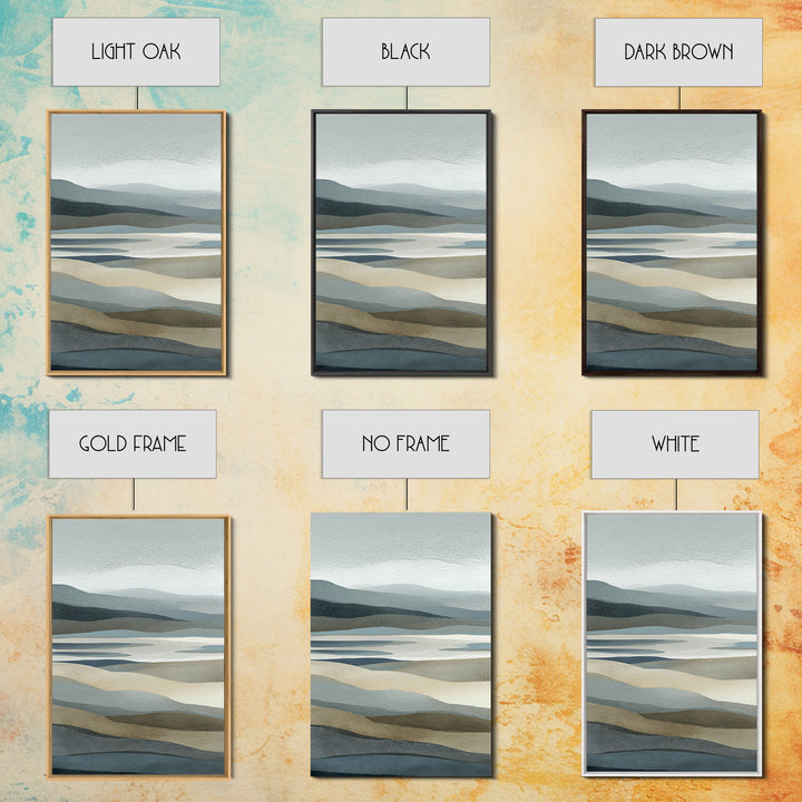 Simple Mountain Layers Framed Canvas Print, Waiting Room Art, Bedroom Decor, Waiting Room Decor, Fine Art, Calm, Abstract, WRA-2x3-94