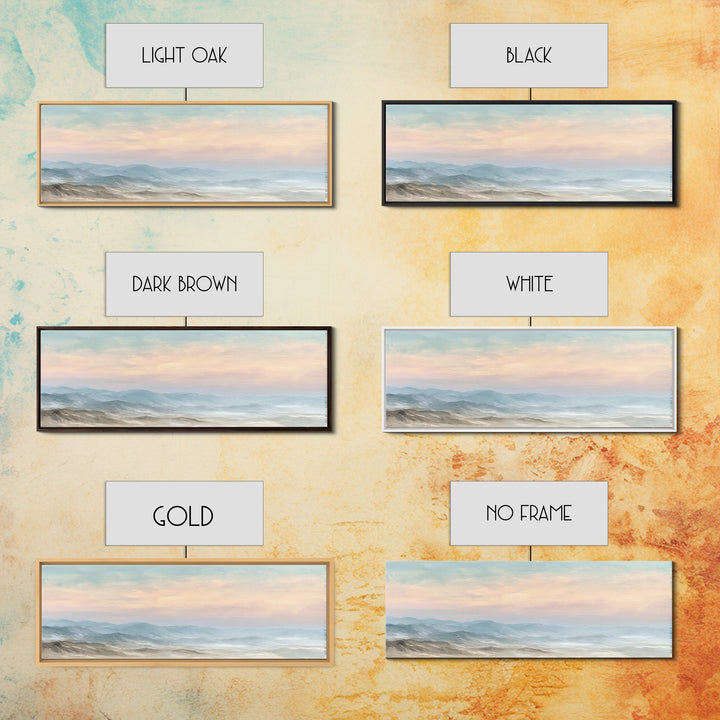 Warm Desert Sunrise Framed Canvas Print, Waiting Room Art, Printable Art, Waiting Room Decor, Watercolor Art, Calm, WRA-3x1-5