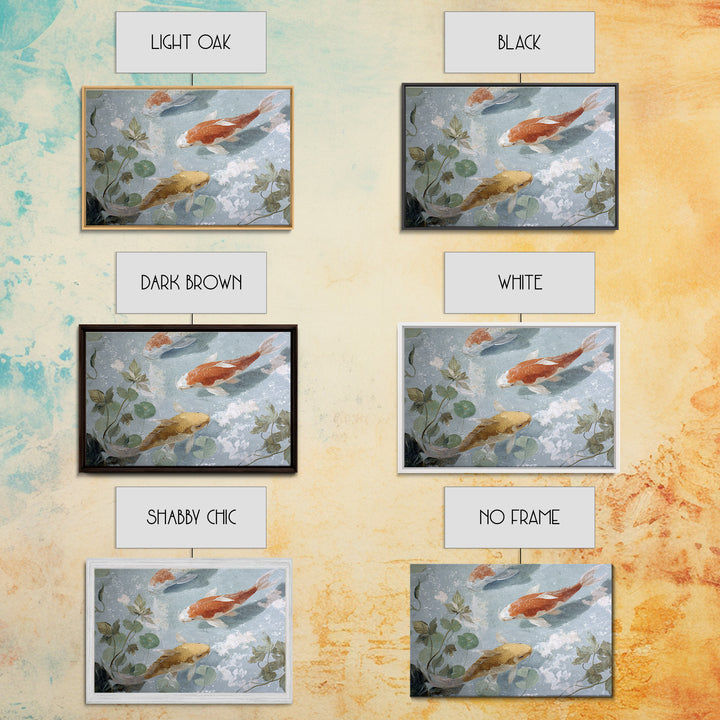 Gentle Koi Fish Framed Canvas Print, Waiting Room Art, Printable Wall Art, Waiting Room Decor, Calm, Office Wall Decor, WRA-3x2-2