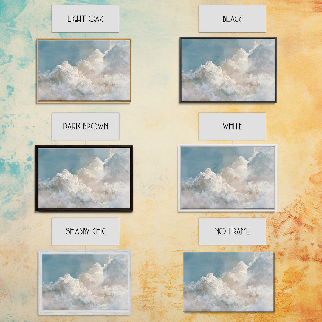 Large Cloudscape with Hopeful Light Framed Canvas Print, Waiting Room Art, Bauhaus Print, Waiting Room Decor, Fine Art, Calm, WRA-3x2-20