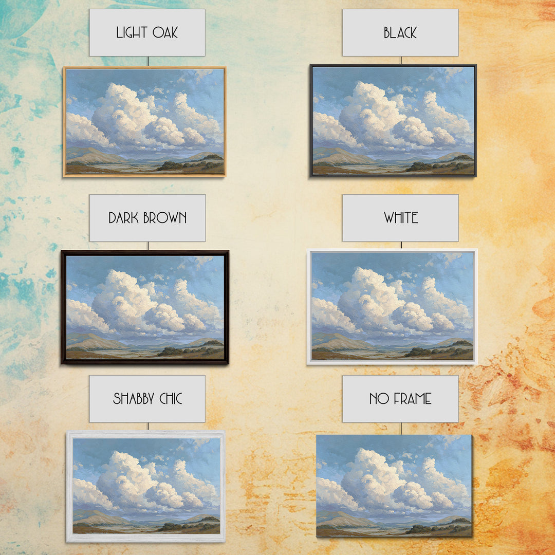 Large Cloudscape with Hopeful Light Canvas Print, Waiting Room Art, Abstract, Waiting Room Decor, Watercolor Art, Calm, WRA-3x2-44