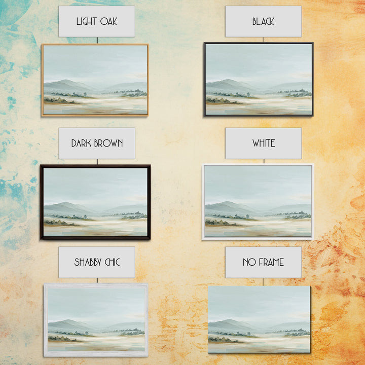 Calming Landscape with Open Sky and Gentle Framed Canvas Print, Waiting Room Art, Gallery Decor, Waiting Room Decor, Calm, WRA-3x2-77