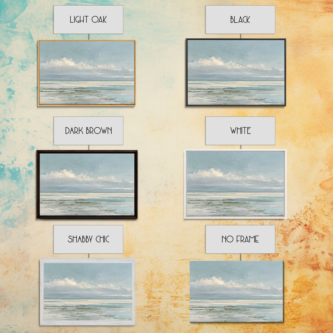 Coastal Horizon with Pale Sand and Water Canvas Print, Waiting Room Art, Dental Office Decor, Waiting Room Decor, Calm, WRA-3x2-85