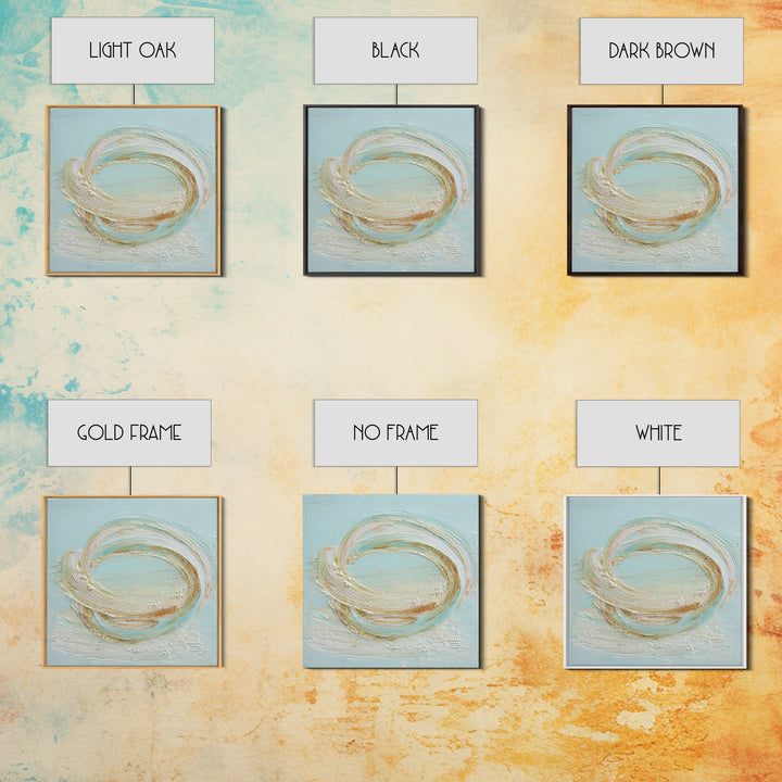 Incense Smoke Forming Abstract Curves Framed Canvas Print, Yoga Studio Art, Feminine Wall Art, Yoga Studio Decor, Balance, YSA-1x1-21