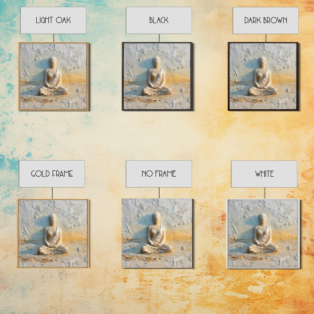 Seated Meditation Figure Canvas Print, Yoga Studio Art, Wall Art, Yoga Studio Decor, Fine Art, Balance, Metal Wall Decor, YSA-1x1-97