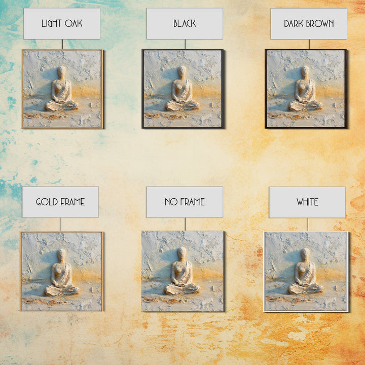 Seated Meditation Figure Canvas Print, Yoga Studio Art, Wall Art, Yoga Studio Decor, Fine Art, Balance, Metal Wall Decor, YSA-1x1-97