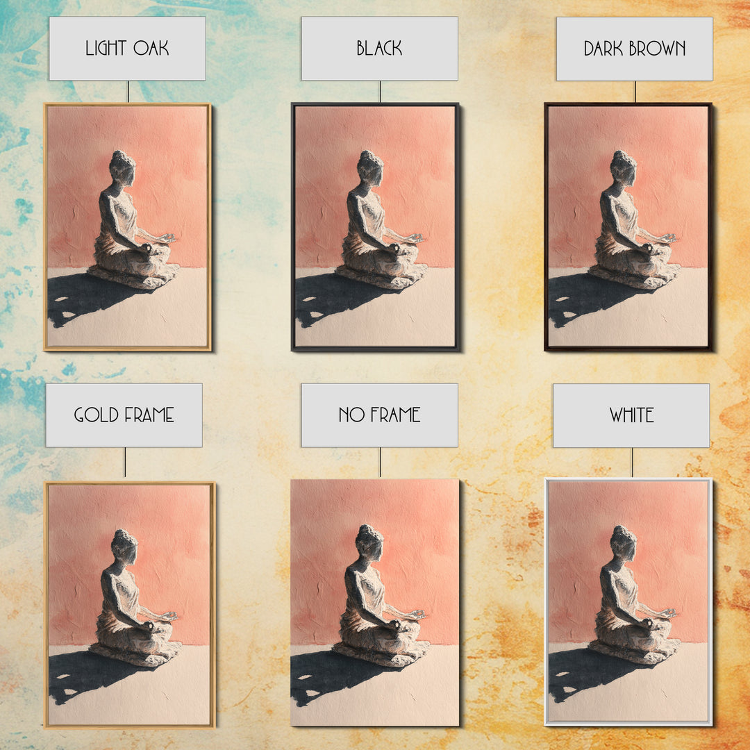 Seated Meditation Figure Framed Canvas Print, Yoga Studio Art, Wall Art Print, Yoga Studio Decor, Fine Art, Balance, Yoga Gift, YSA-2x3-33