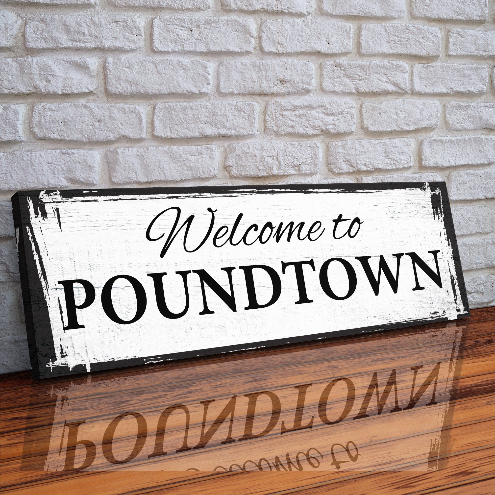 Welcome To Poundtown Canvas Print, Funny Bedroom Sign, Above The Bed Sign, Crude Humor, Poundtown, Inappropriate Sign, Funny Wedding Gift