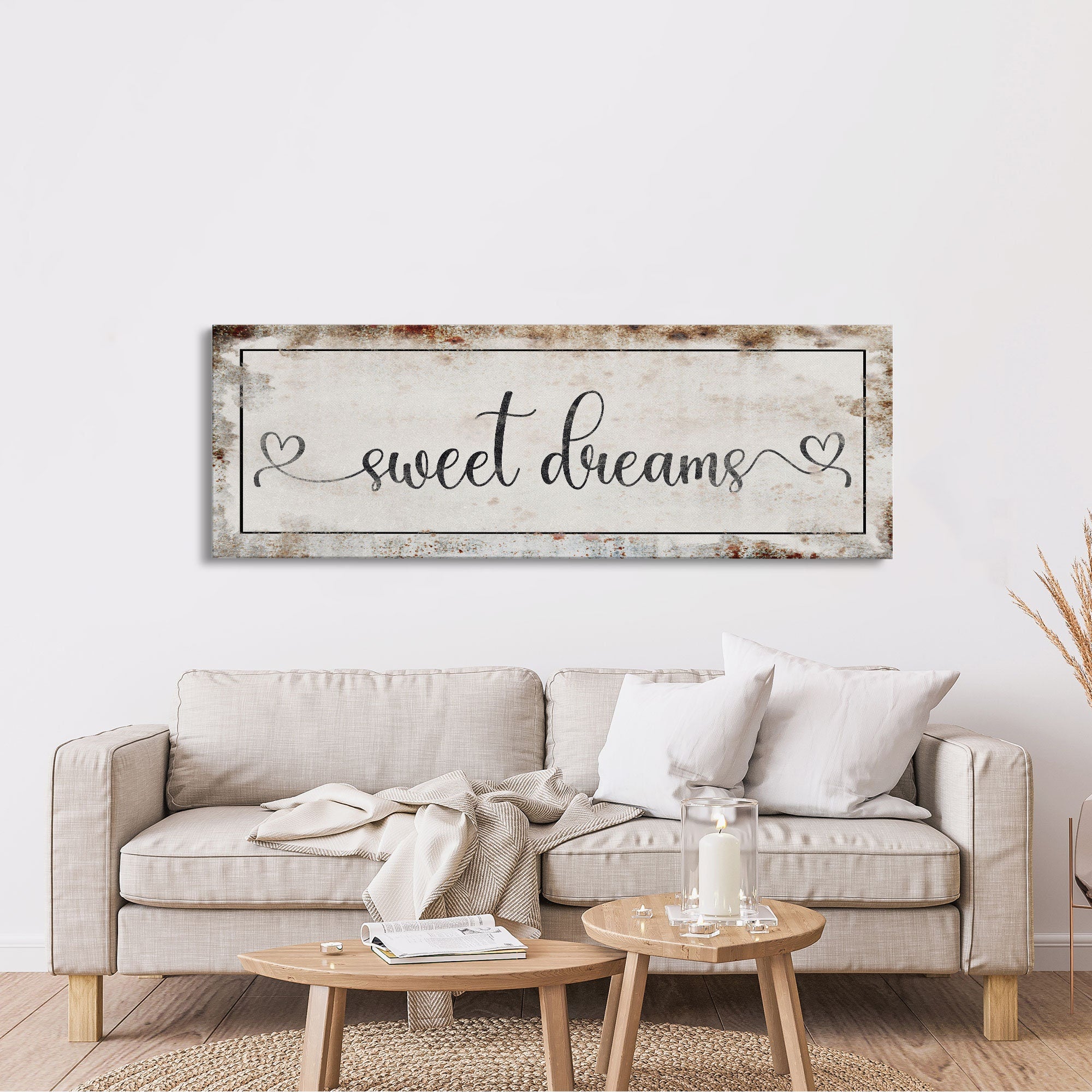 Sweet Dreams Canvas Sign, Master Bedroom Sign, Bedroom Wall Decor, Sign For Bedroom, distressed Canvas Sign, Sign Above Bed, Bedroom Art