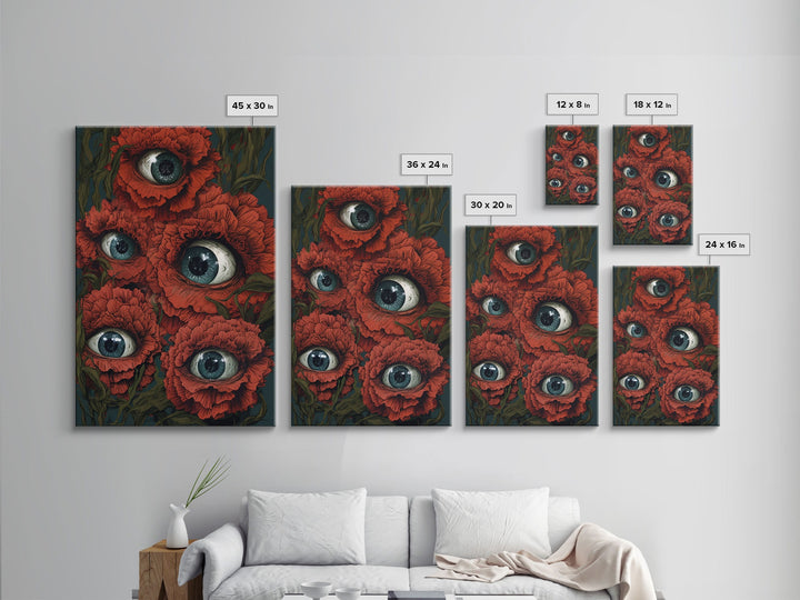 The All Seeing Flowers, Fantasy Dark Cottagecore, Creepy Bouquet, Gothic Art, Creepy Cottage Core, Unique Halloween Art, Forest Decor