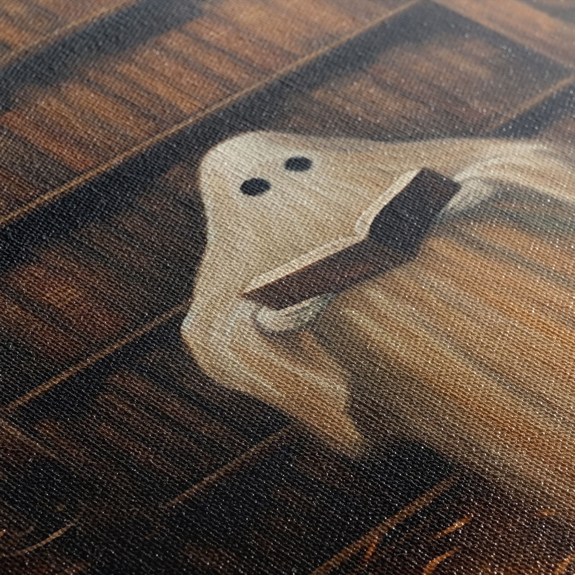 Spooky Ghost Reading A Book, Library Ghost, 8x10 Fine Art Prints, Framed Canvas, Fall Artwork, Cute Halloween Decor