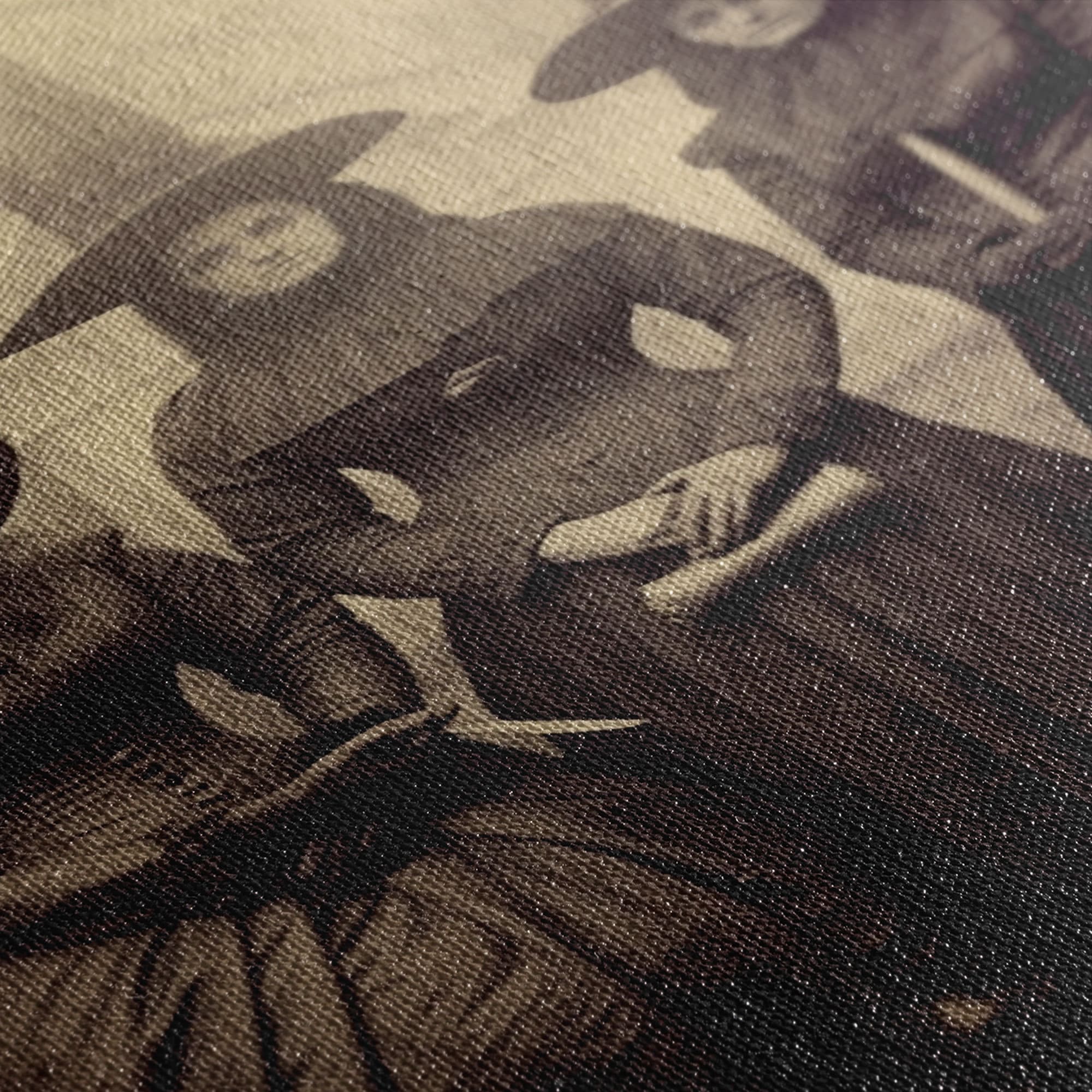 Spooky Witches Art Print, Antique Style Sepia Tone Tintype Photograph Print, Canvas Print, Vintage Halloween Decor, Gothic Witch Wall Art